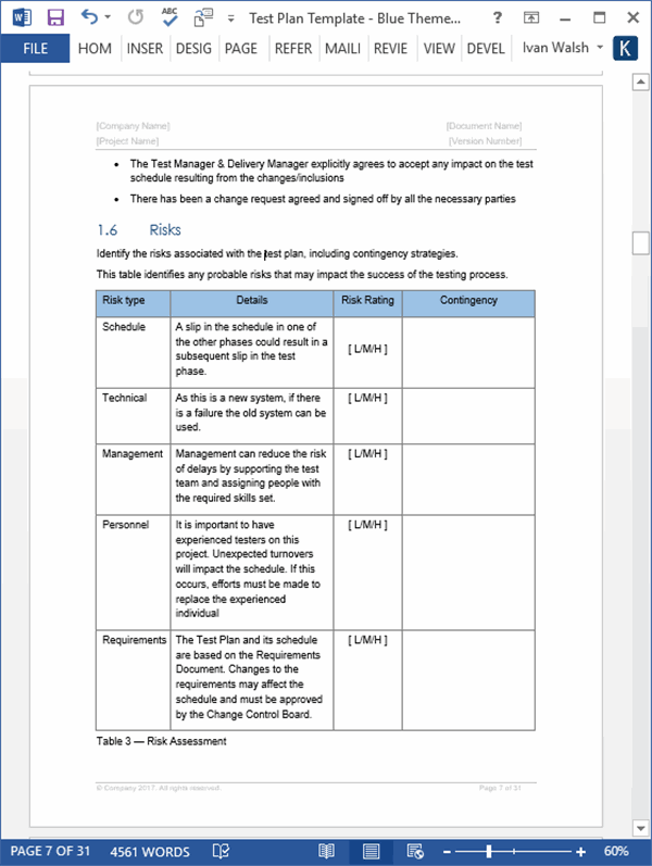 Test Plan Templates SDLC Software Development Templates Forms 